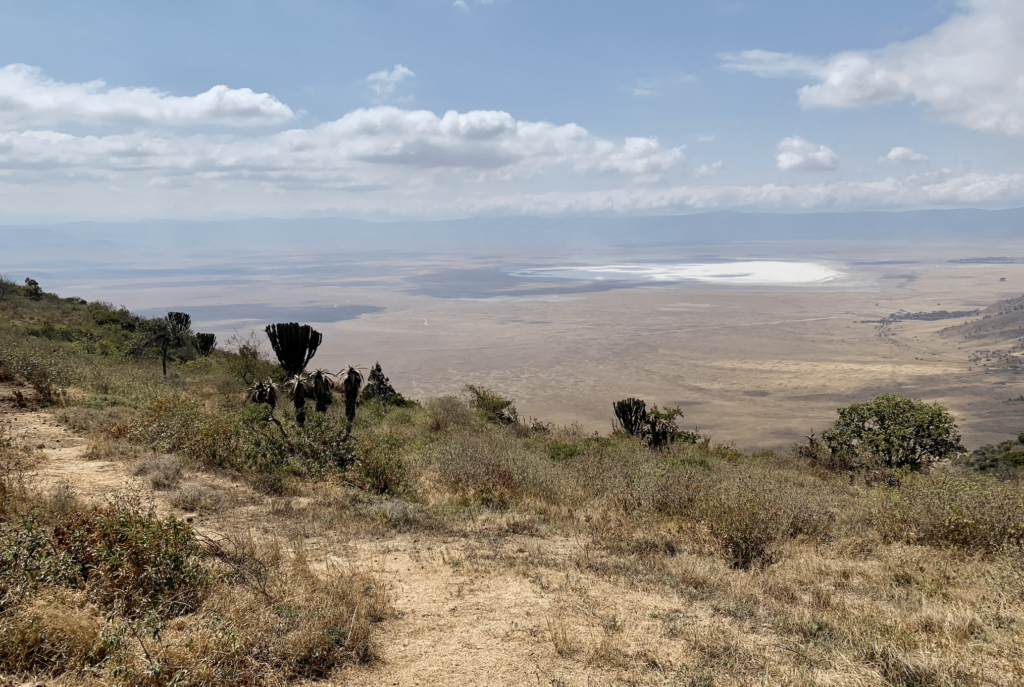 vue sur le cratere du ngorongoro