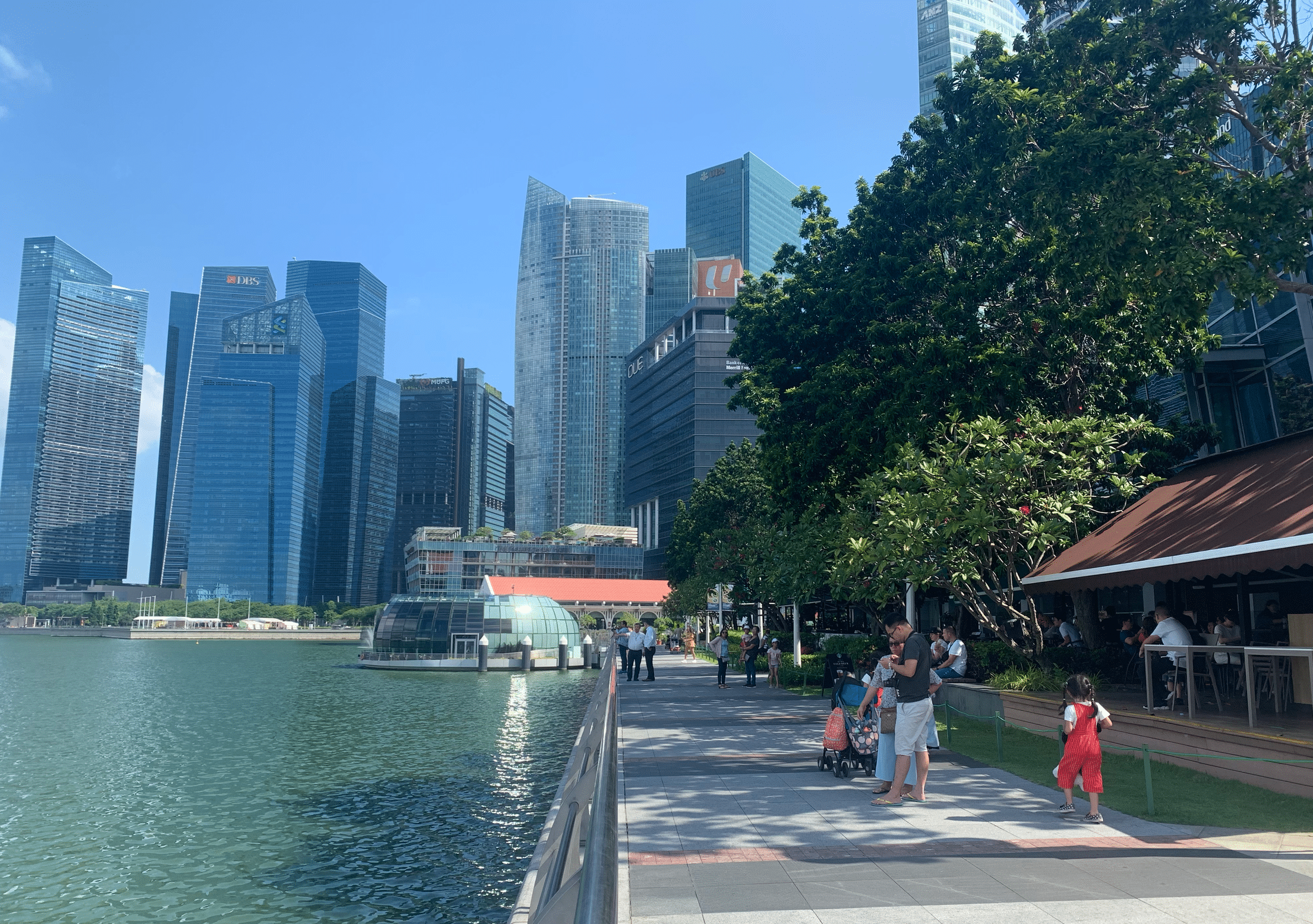 visiter singapour : la fullerton promenade