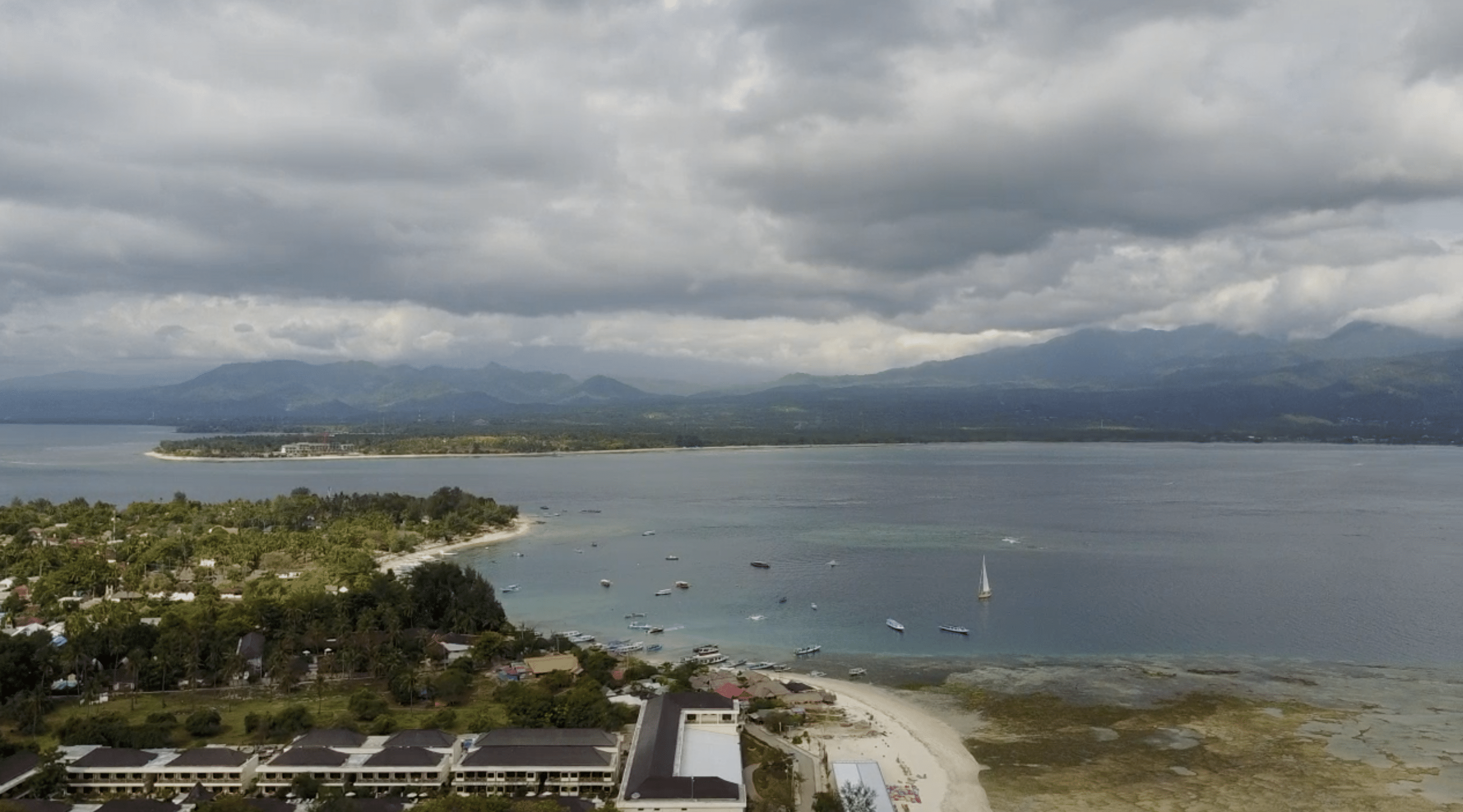 vue sur lombok depuis gili air