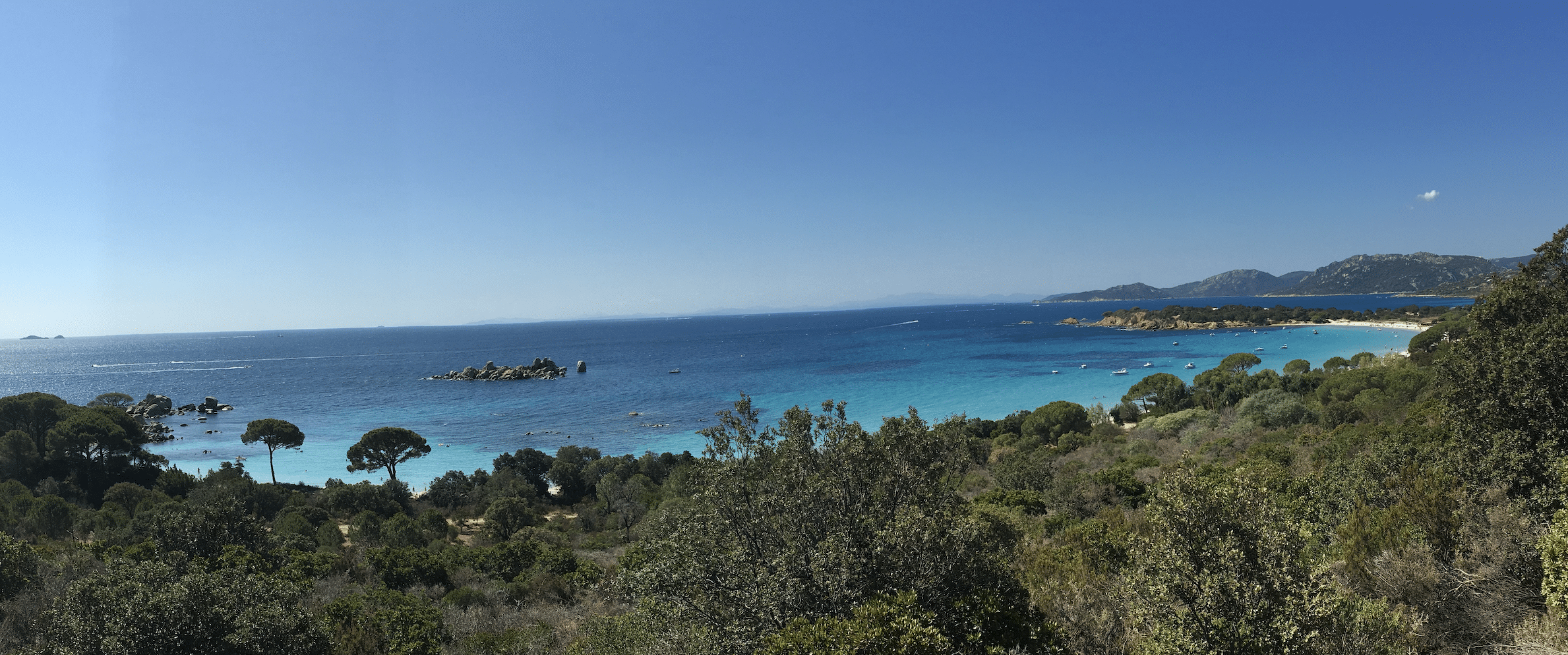 vue sur la plage de tamaricciu
