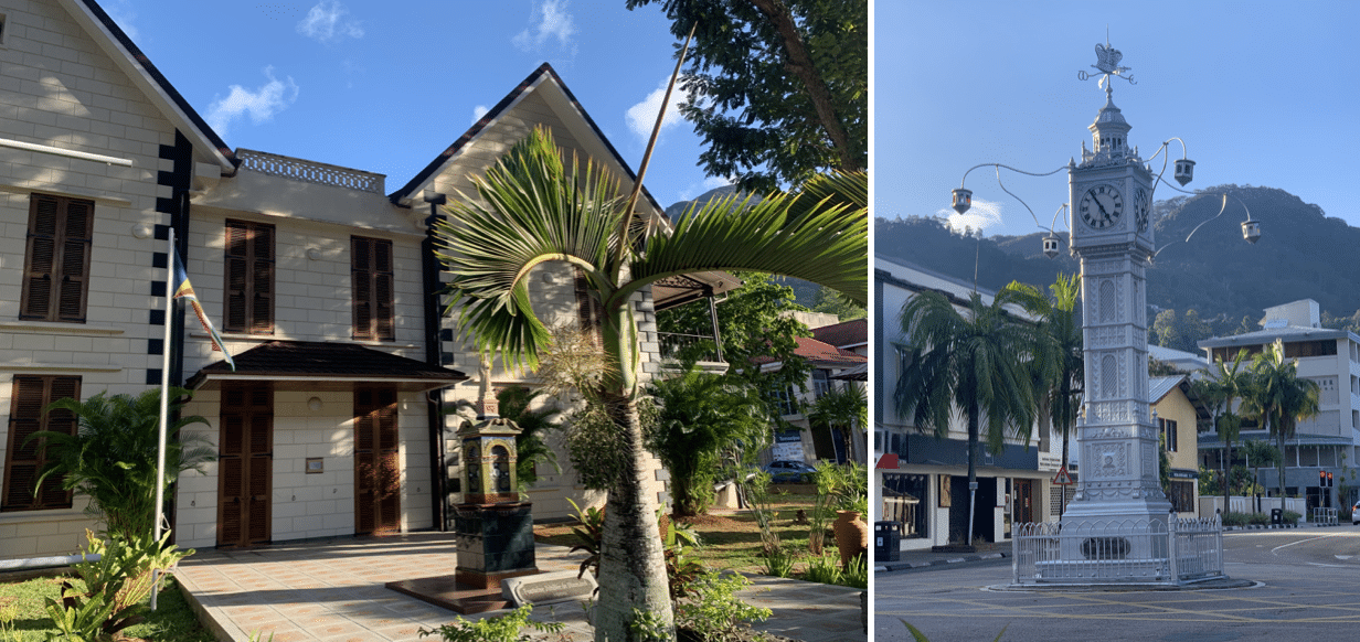 musee d'histoire naturelle et clock tower a victoria aux seychelles