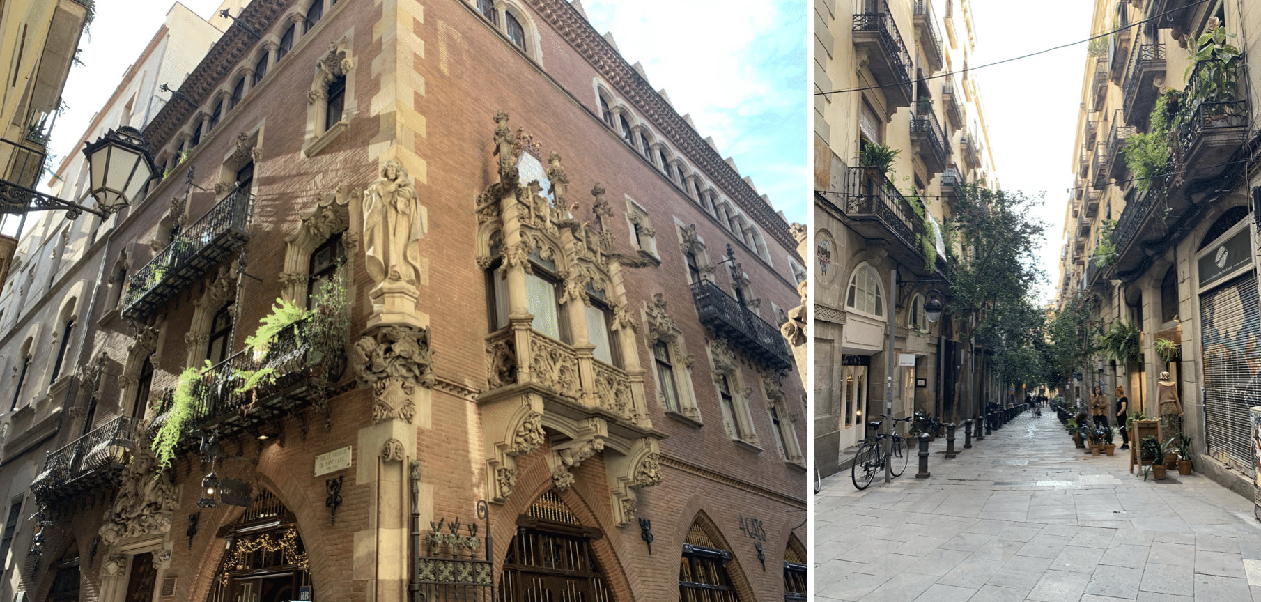 ruelles medievales dans la vieille ville de barcelone