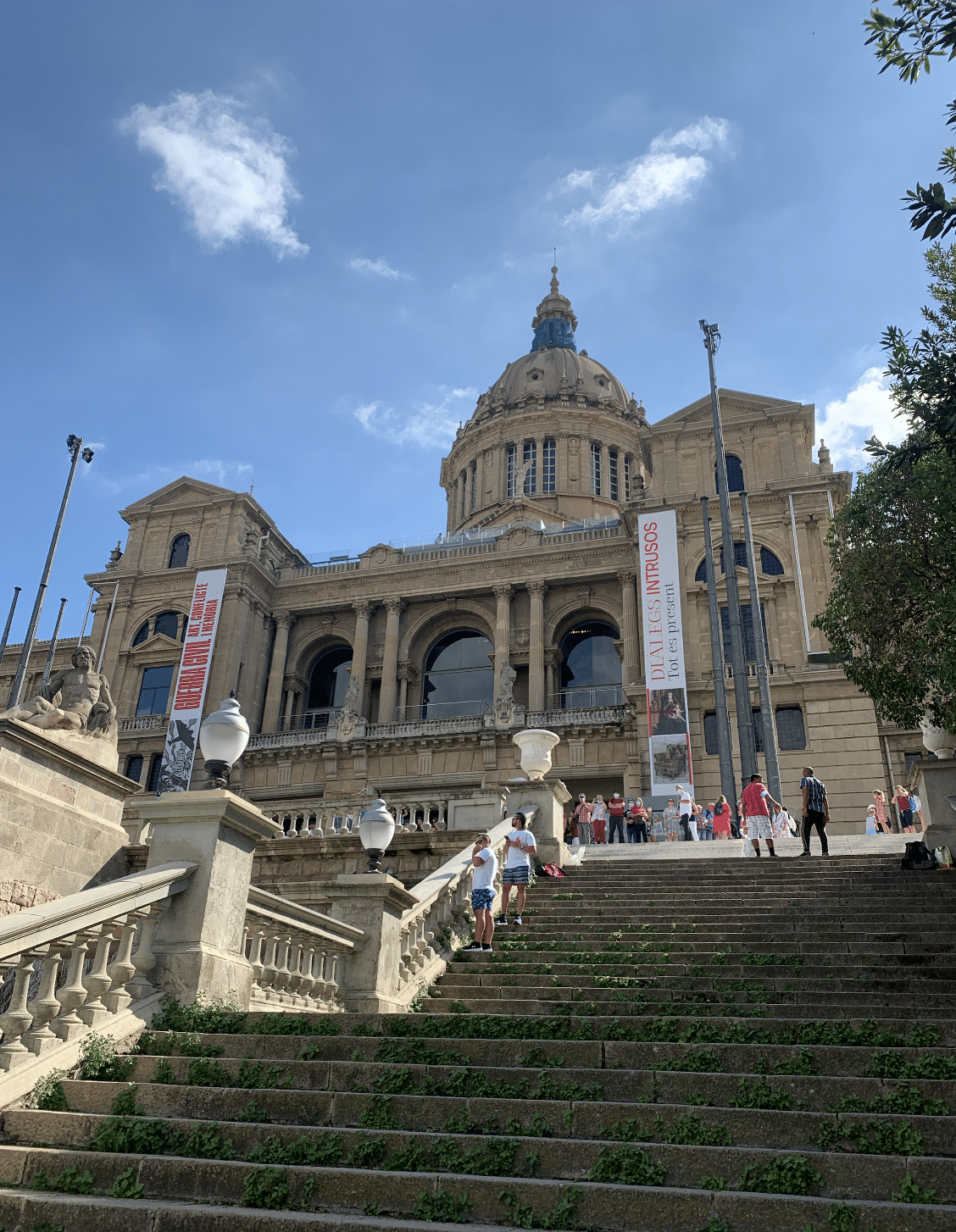 facade du musee national d'art de la catalogne a barcelone