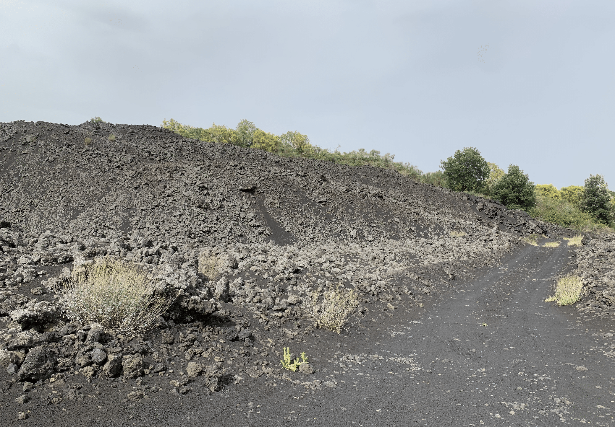 excursion sur l'etna : paysages sable volcanique
