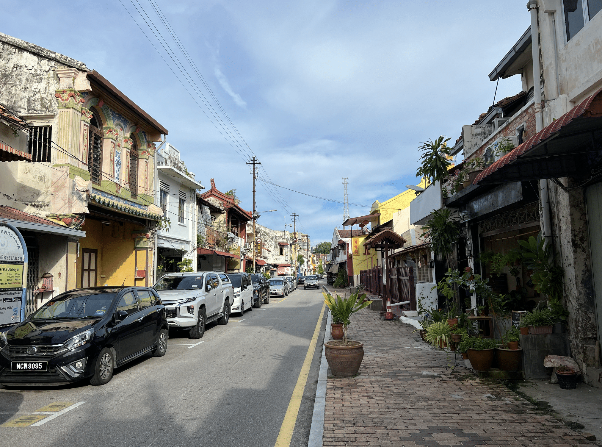 les rues de chinatown a malacca en malaisie