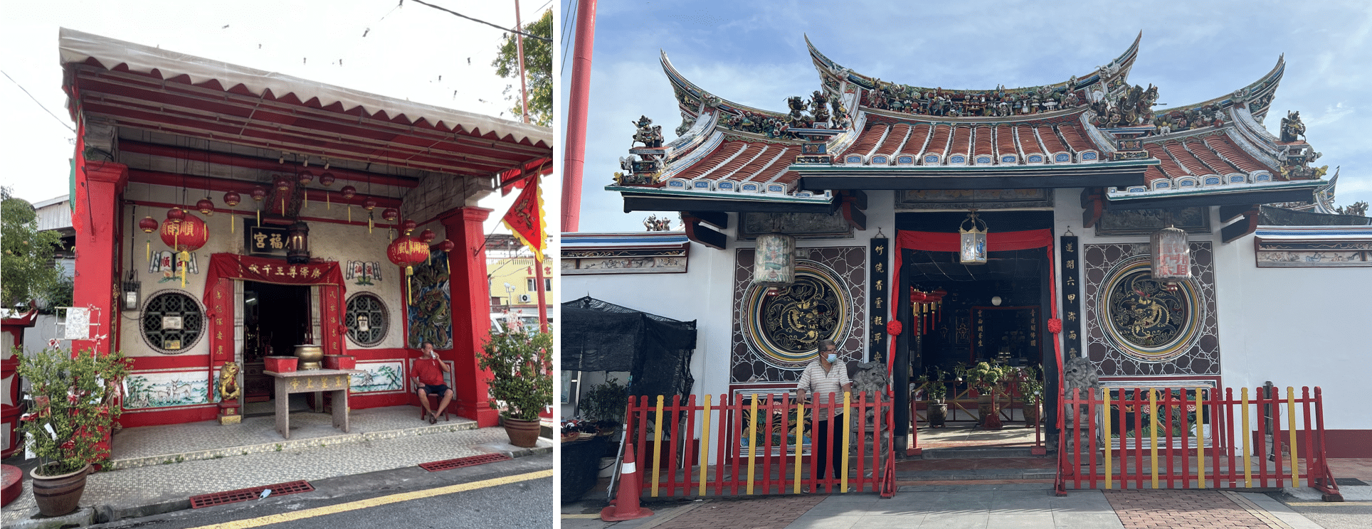photos de temples chinois a malacca en malaisie