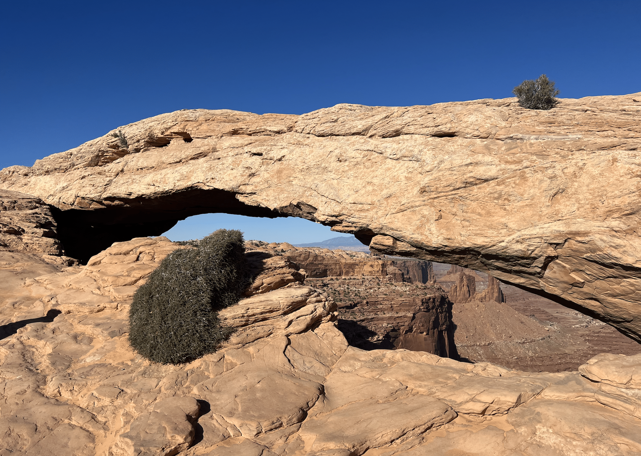 la mesa arch dans le canyonlands national park dans l utah