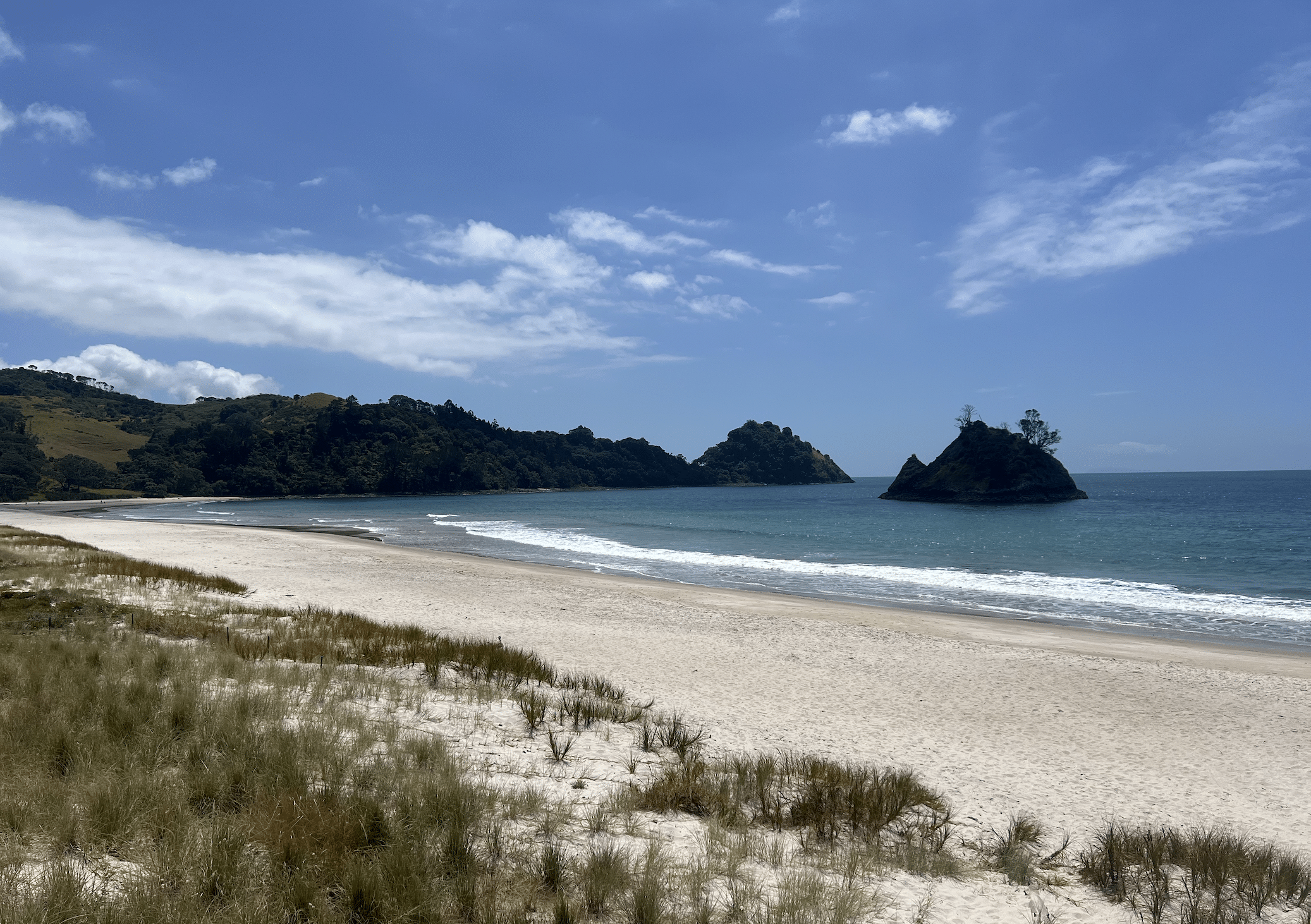 whangapoua beach dans la peninsule de coromandel